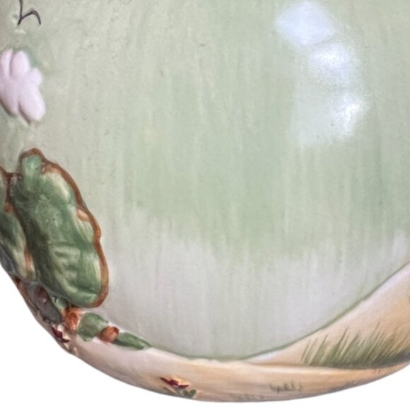 Stoneware Country HOPE Jar Patriotic American Flag Stars Grass Sky 3.75" t x 4.5 - Picture 6 of 15